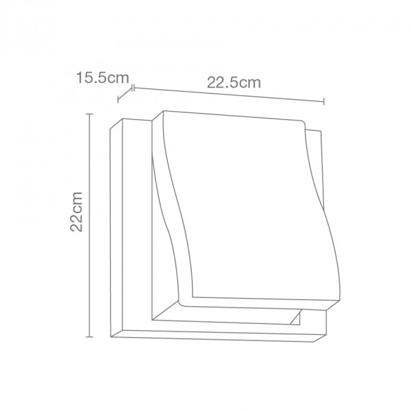 Luminario para sobreponer en muro 5461/GF - Imagen 2