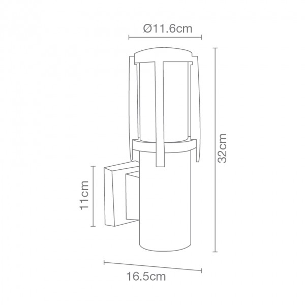 Luminario para sobreponer en muro 8382 - Imagen 2