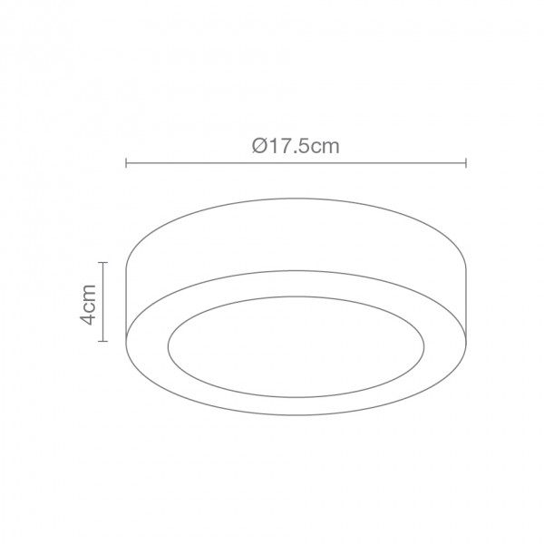 Luminario para sobreponer en techo DLP032-12W - Imagen 2