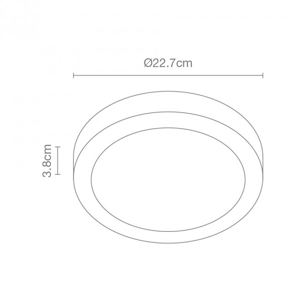 Luminario para sobreponer en techo DLP036-18W - Imagen 2