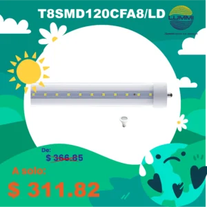 Lámpara T8 LED SMD Slim FA8 Paq 5pzs
